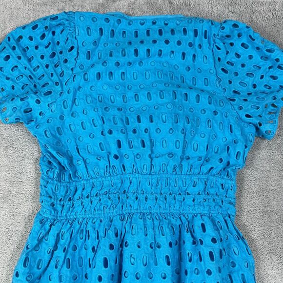 New Anthropologie Somerset Maxi Dress Blue Eyelet - Picture 8 of 13